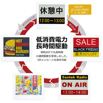 EZ Sign 【EPD】4.2インチ 4色表示 ケーブルタイプ E-paper Display(電子ペーパーディスプレイ) [SE0420B1]