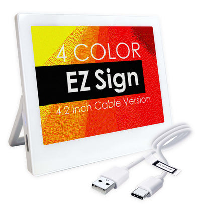 EZ Sign 【EPD】4.2インチ 4色表示 ケーブルタイプ E-paper Display(電子ペーパーディスプレイ) [SE0420B1]